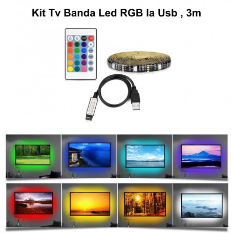 Search engine marketing statistics Bad faith Kit Tv Banda Led RGB la Usb, 3m