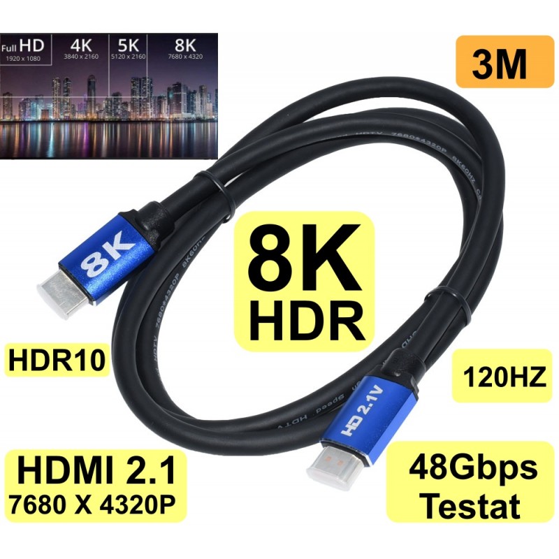 Slight neutral ability Cablu HDMI 8K HDTV 2.1V / 3M