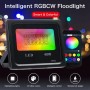 Proiector Smart Led RGBCW 40W cu Bluetooth